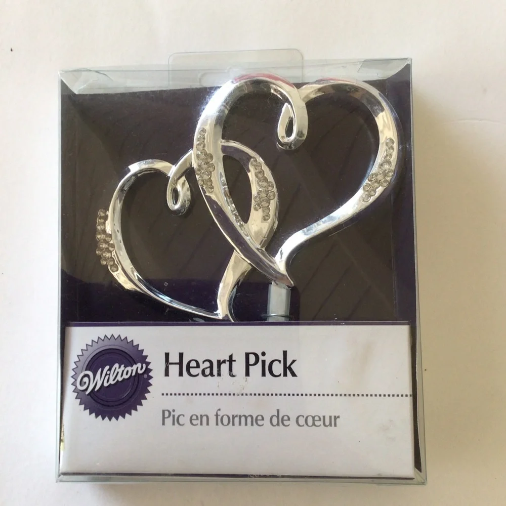 WILTON CAKE HEART PICK WEDDING CAKE TOPPER NWT